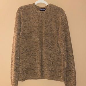 Sag Harbor Sport Long Sleeve Crewneck Sweater in the Color Camel -Size XL